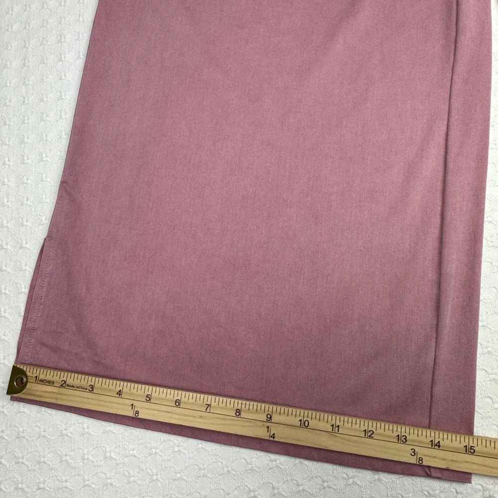 NWT Halara Wide‎ Leg Pants Pleated High Waist Flowy Women XL Mauve Pink Palazzo